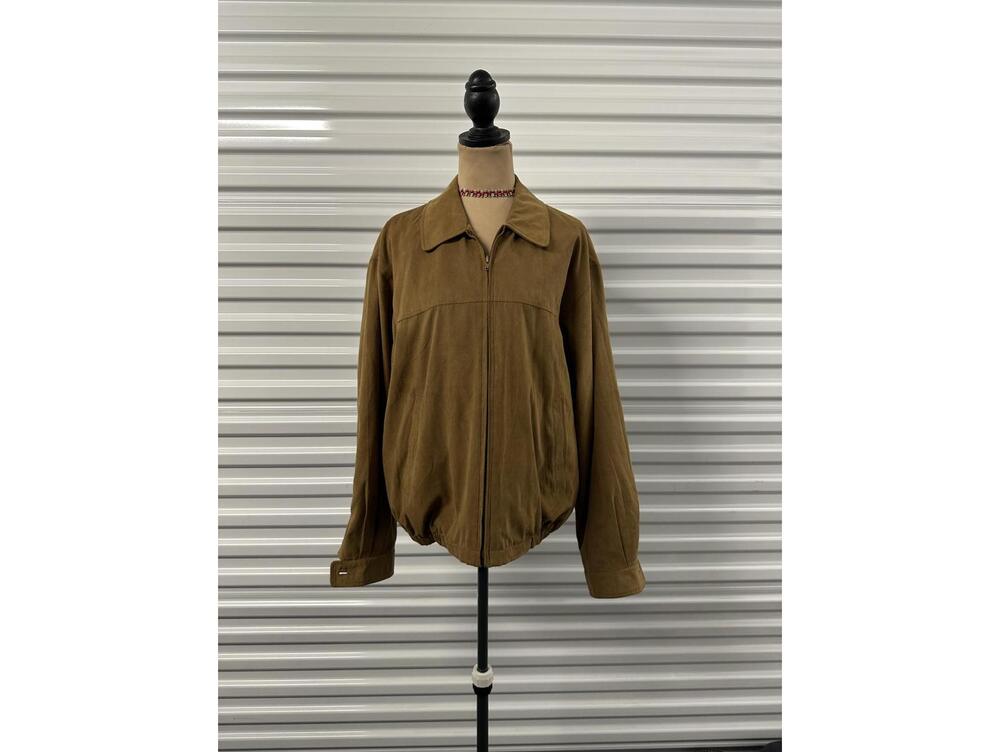 Vintage Aberdeen Suede Zip-Up Jacket – Brown – Size M